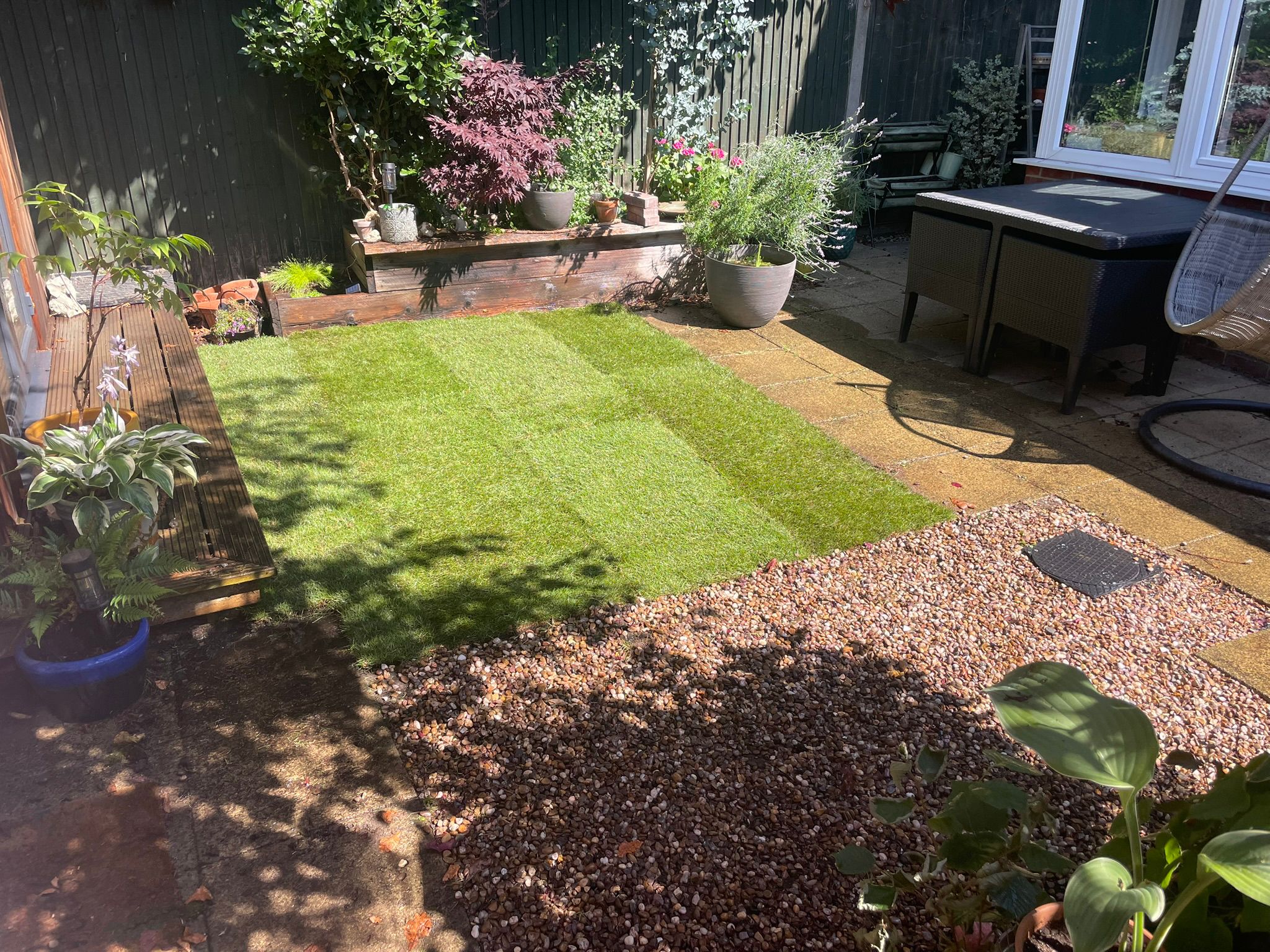 Summer turf laying Chandlers Ford Hampshire